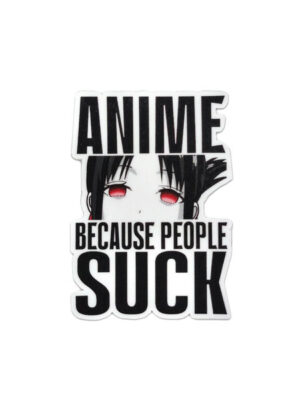 animebcozpeoplsuck_comicsense.jpg People Suck Sticker