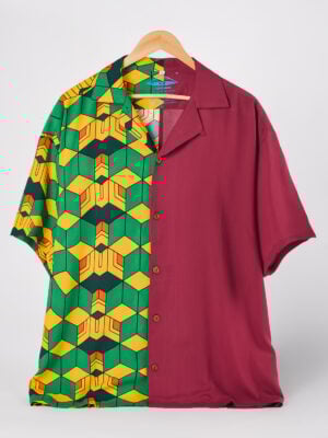demonslayer_giyutomioka_hawaiianshirt_closeup1-1-1.jpg Water Pillar Hawaiian Shirt (Oversize Kimono Fit)