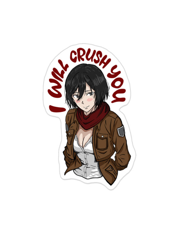 mikasa_sticker.jpg Titan Slayer Waifu Sticker