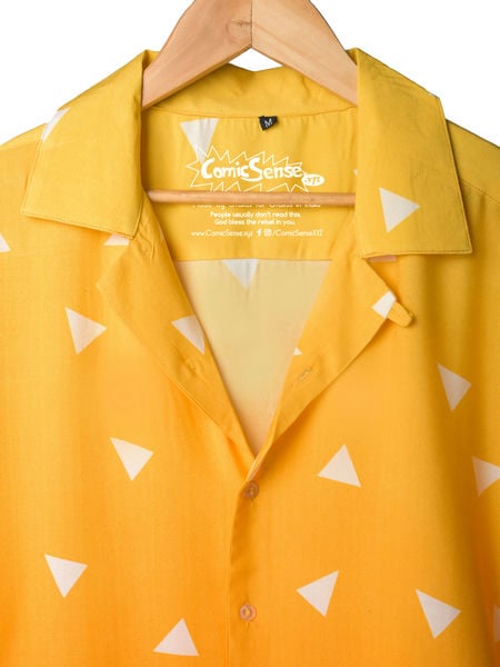 Thunder Pattern Hawaiian Shirt  (Oversize Kimono Fit)